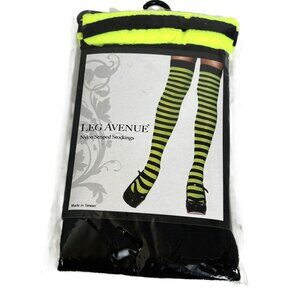 * Leg Ave #6005 Thigh High Yellow & Black Stripe NWT NOS